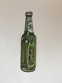 Sketch of Grolsch bottle